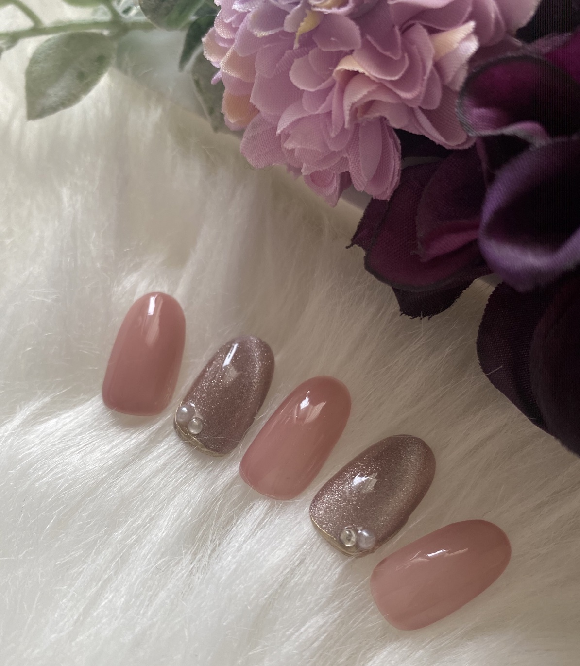 ネイルチップピンク系